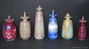 Various scent bottles.
