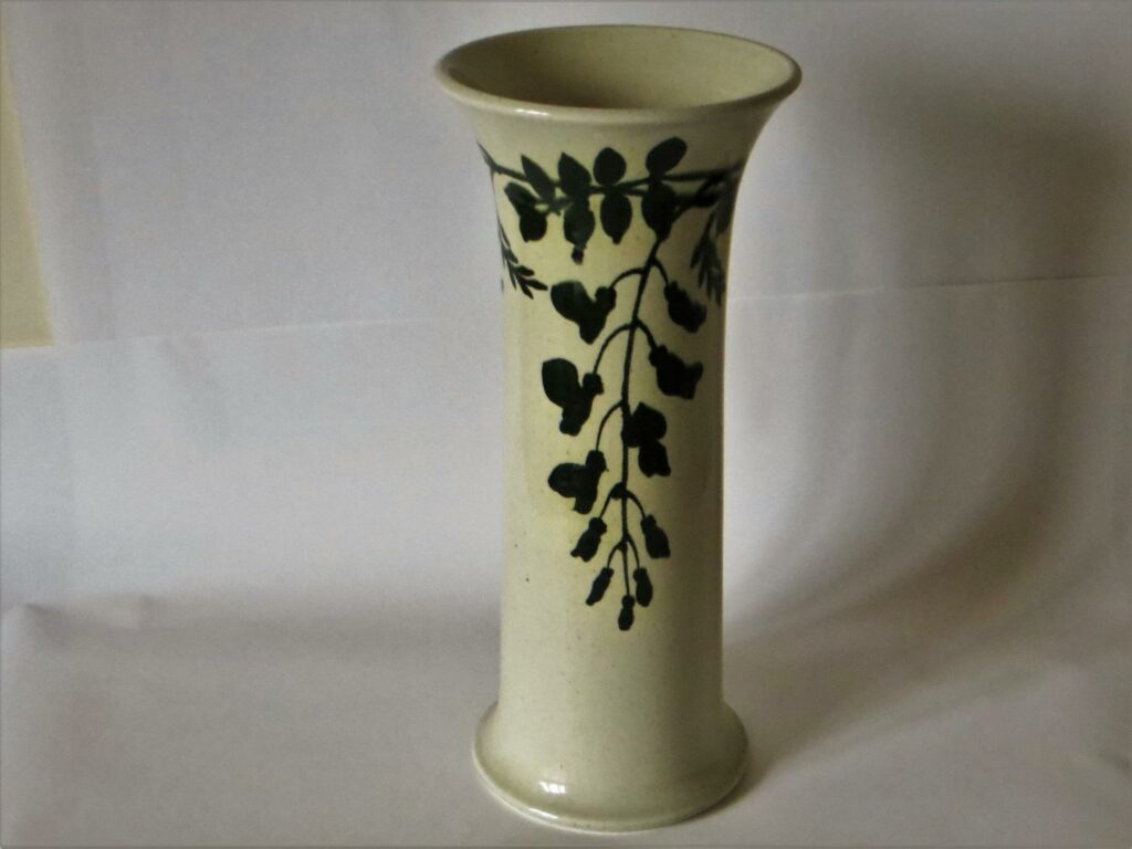 Lily vase with wisteria design.