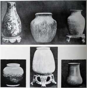 1928 Studio page, vases on stand
